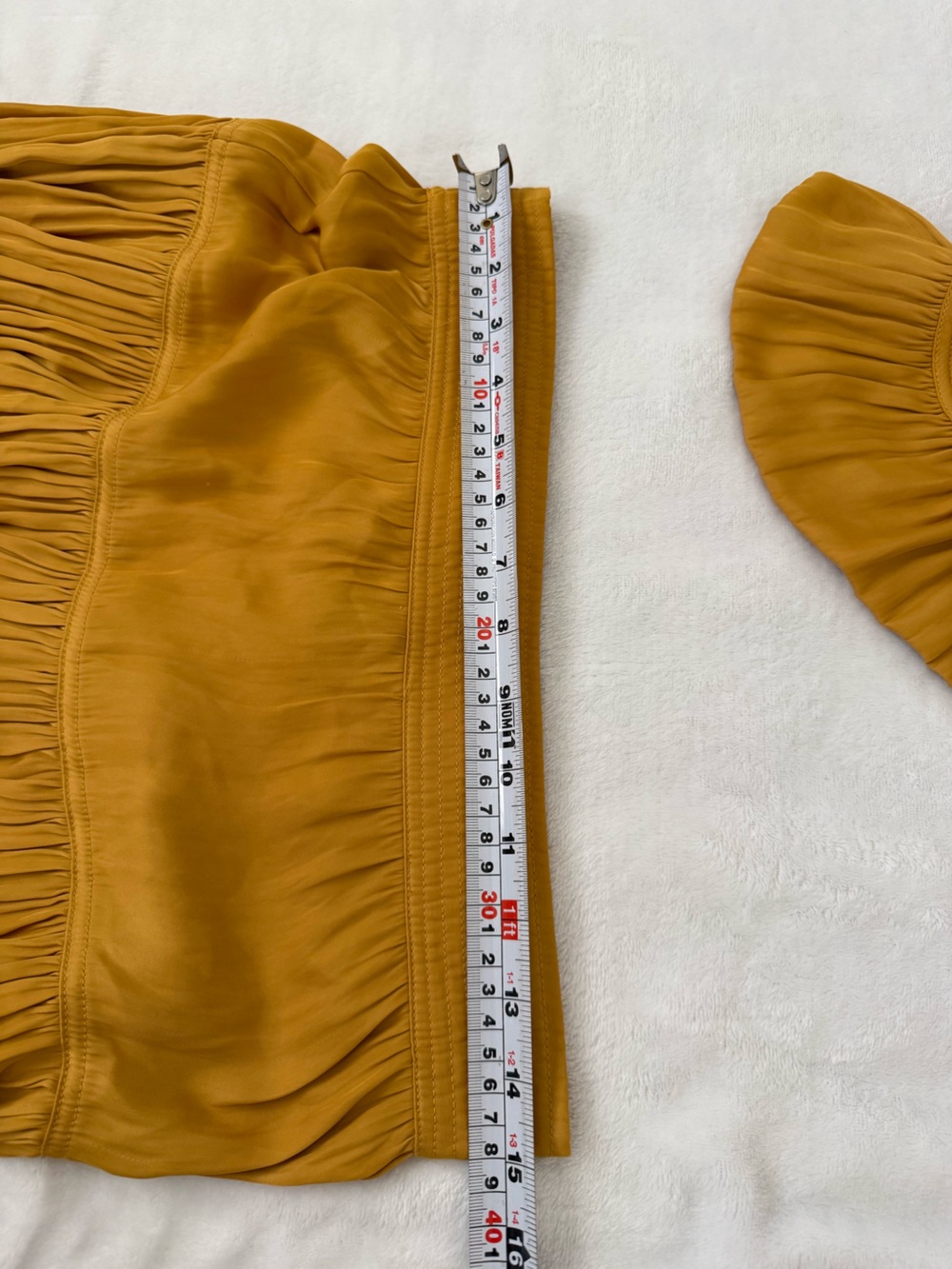 Rachel Zoe 2 Piece Mustard Pleated Skirt Set Tie Strap Boho Size M - Picture 8 of 10